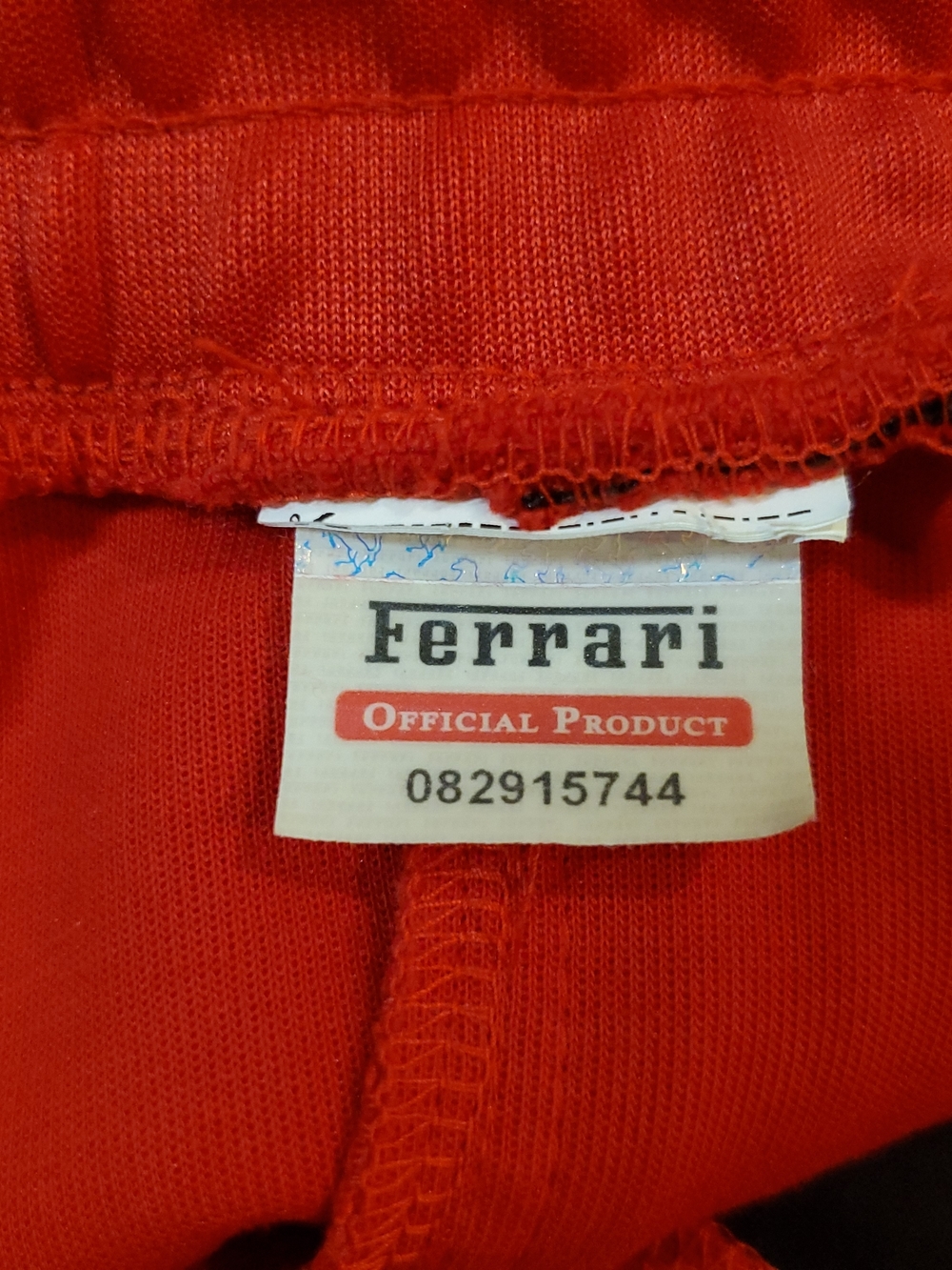 Puma X Ferrari Red Track Pants Mens Size Medium Black and White Panels - Picture 13 of 13
